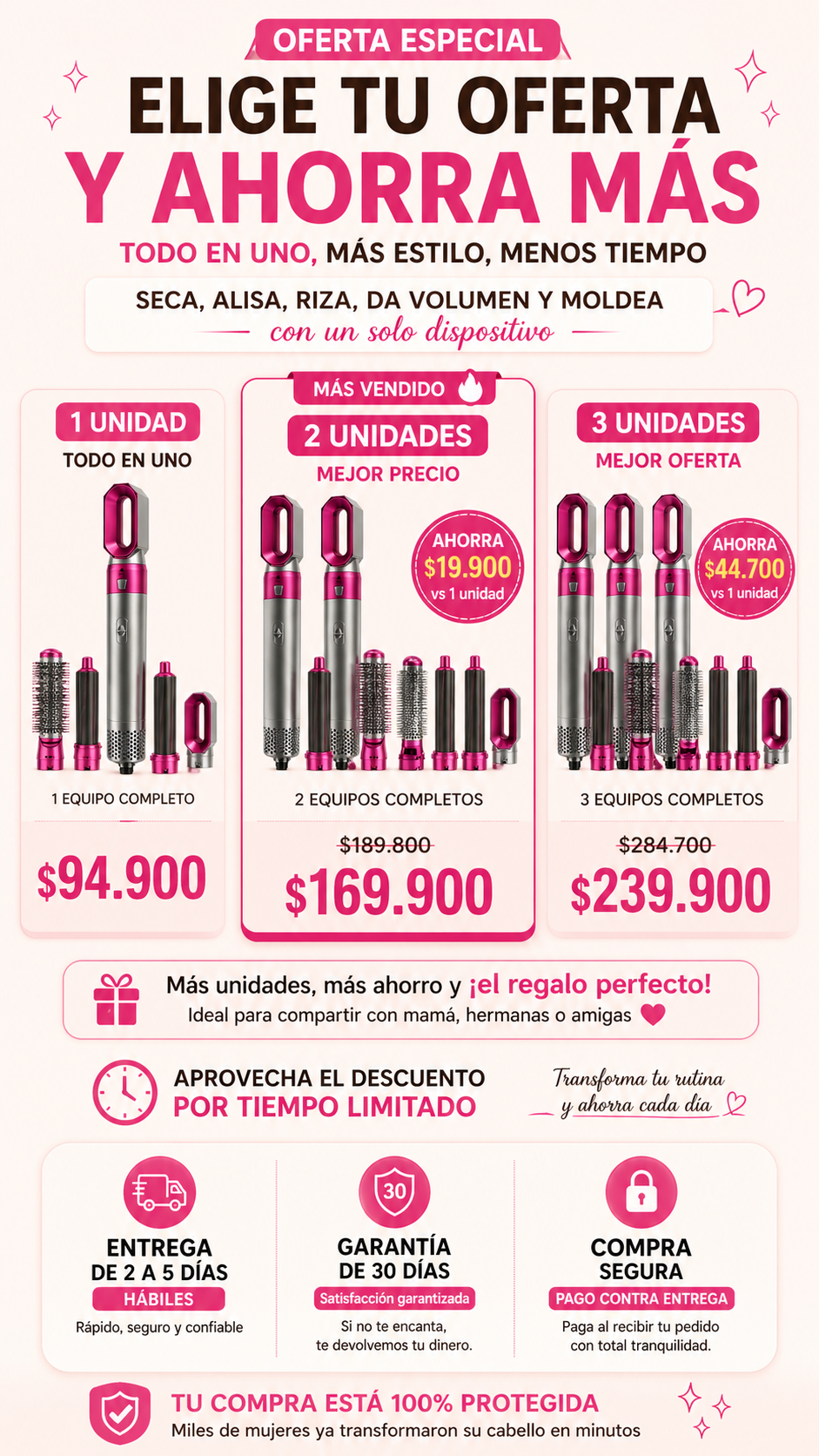 Estilizador de cabello 5 en 1